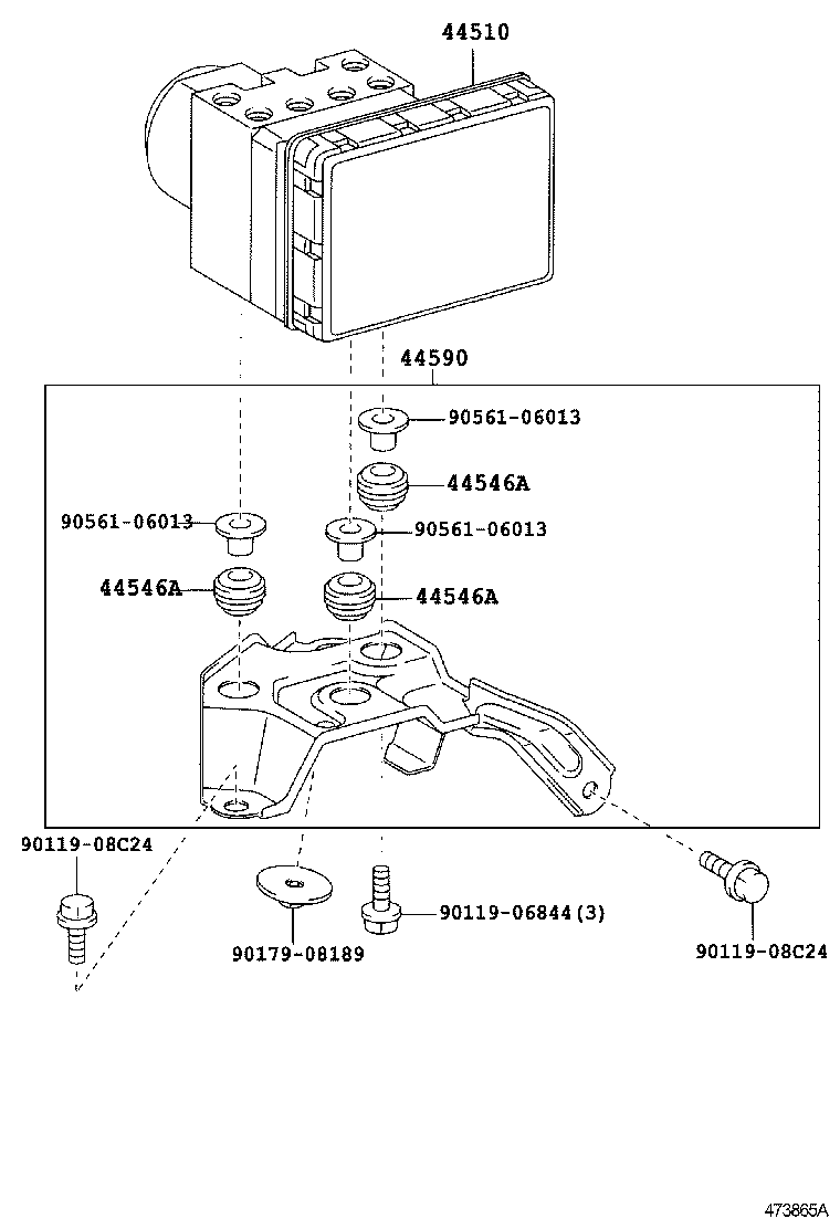 47311-02550 TUBE, FRONT BRAKE, NO.1 product image