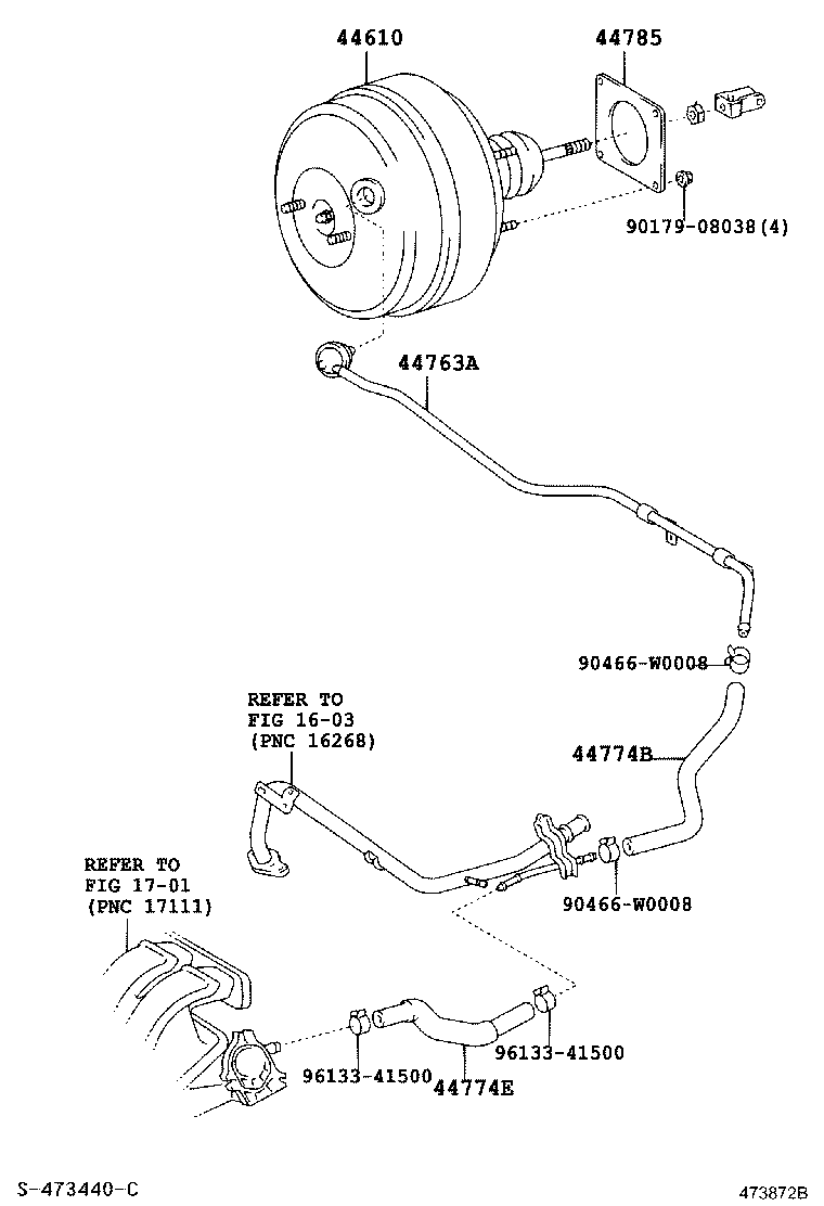 44750-05130 HOSE, UNION TO CHECK VALVE product image