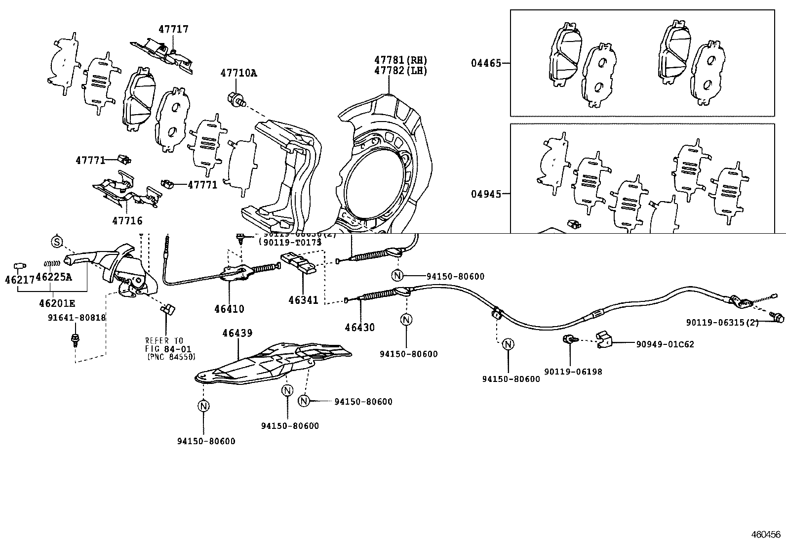 04465-33240 PAD KIT, DISC BRAKE, FRONT product image