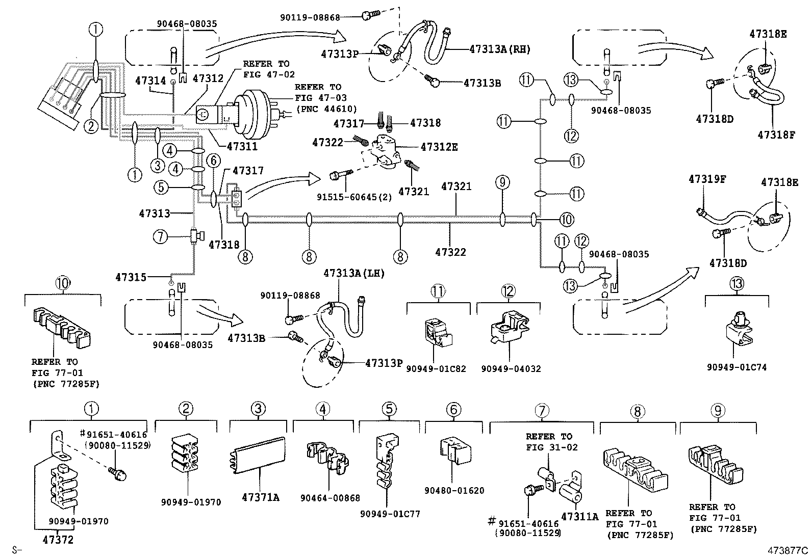 47311-0F020 TUBE, FRONT BRAKE, NO.1 product image