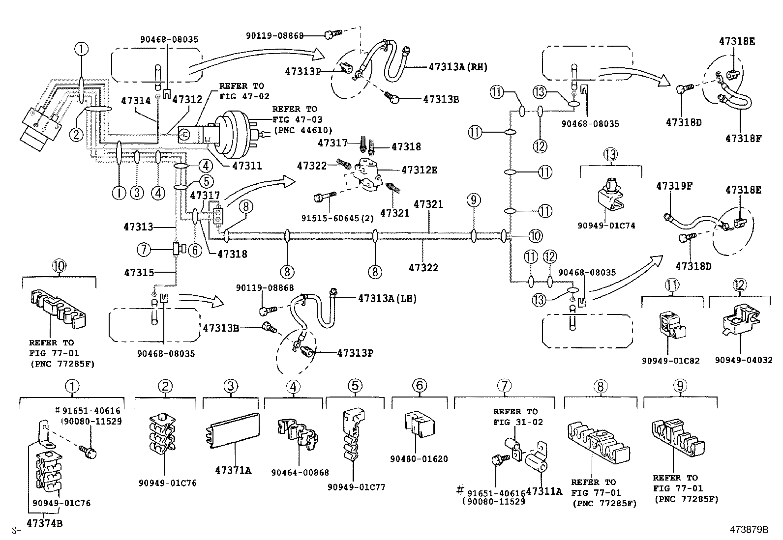 47311-0F020 TUBE, FRONT BRAKE, NO.1 product image