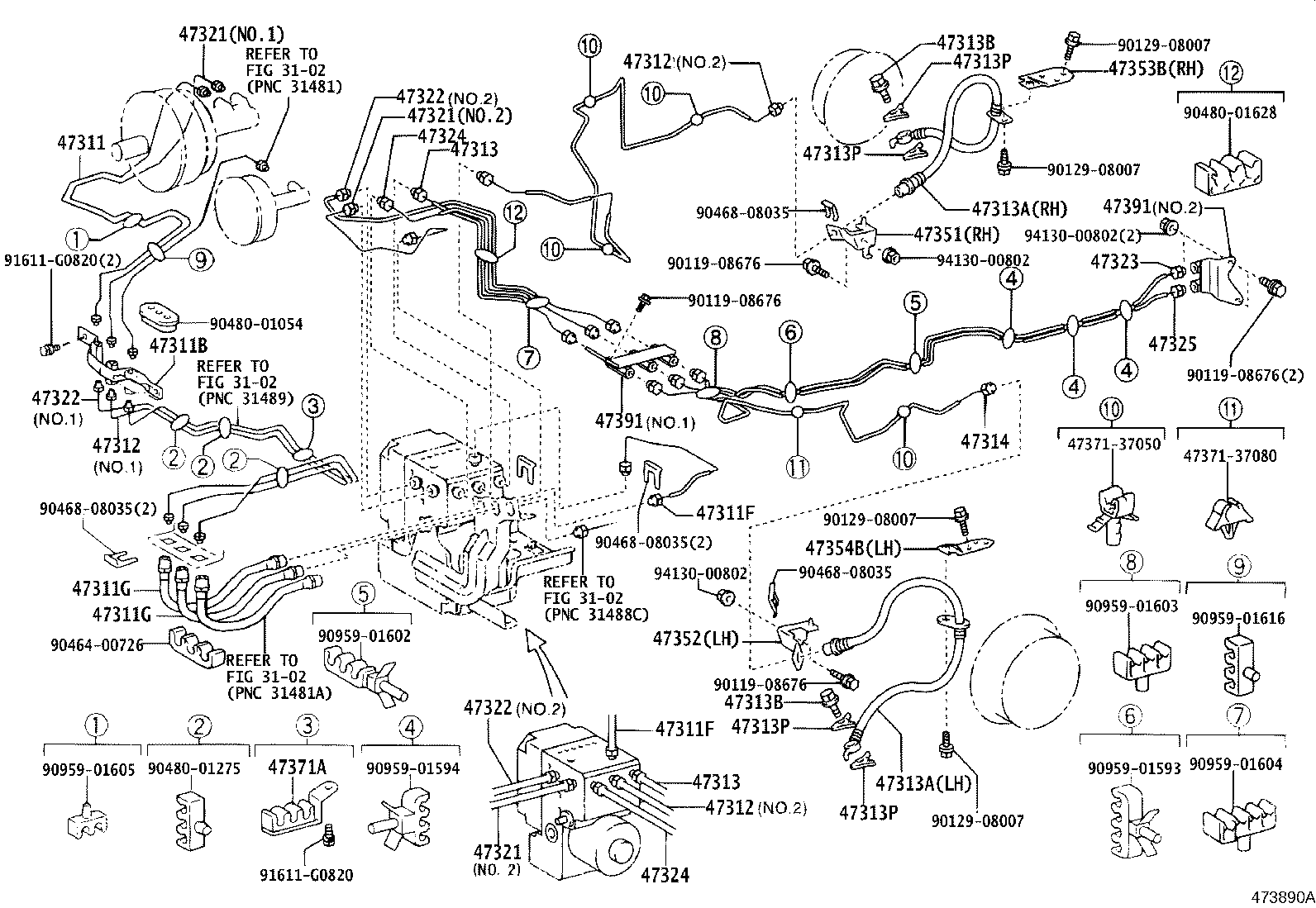 47311-F1010 TUBE, FRONT BRAKE, NO.1 product image