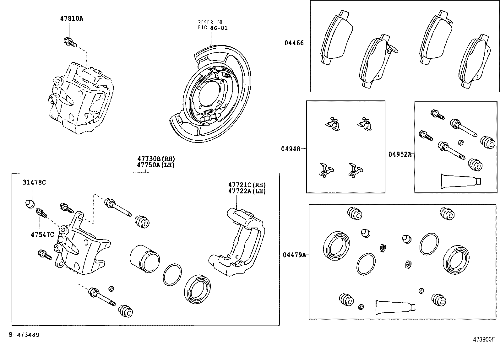 47730-05071 CYLINDER ASSY, REAR DISC BRAKE, RH product image