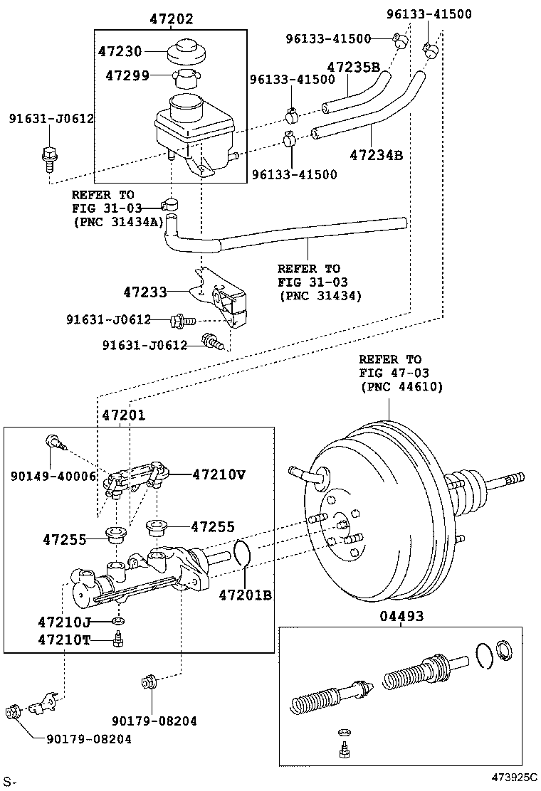 Toyota 04493-1A030 CYLINDER KIT, BRAKE MASTER