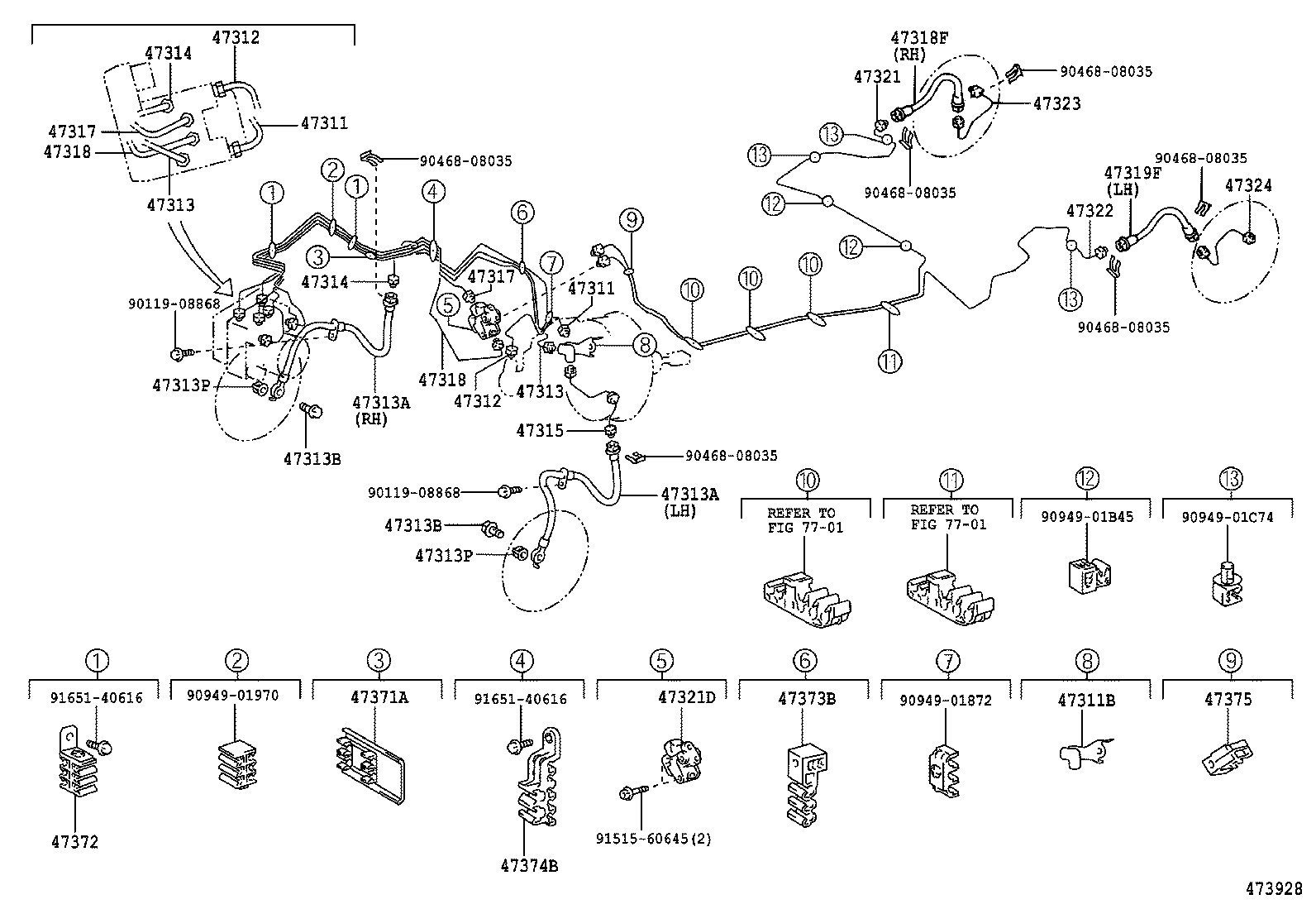 44545-0C050 HOLDER, BRAKE ACTUATOR BOLT product image