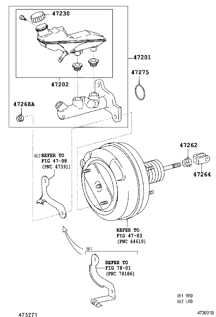 47230-02100 CAP ASSY, BRAKE MASTER CYLINDER RESERVOIR FILLER product image