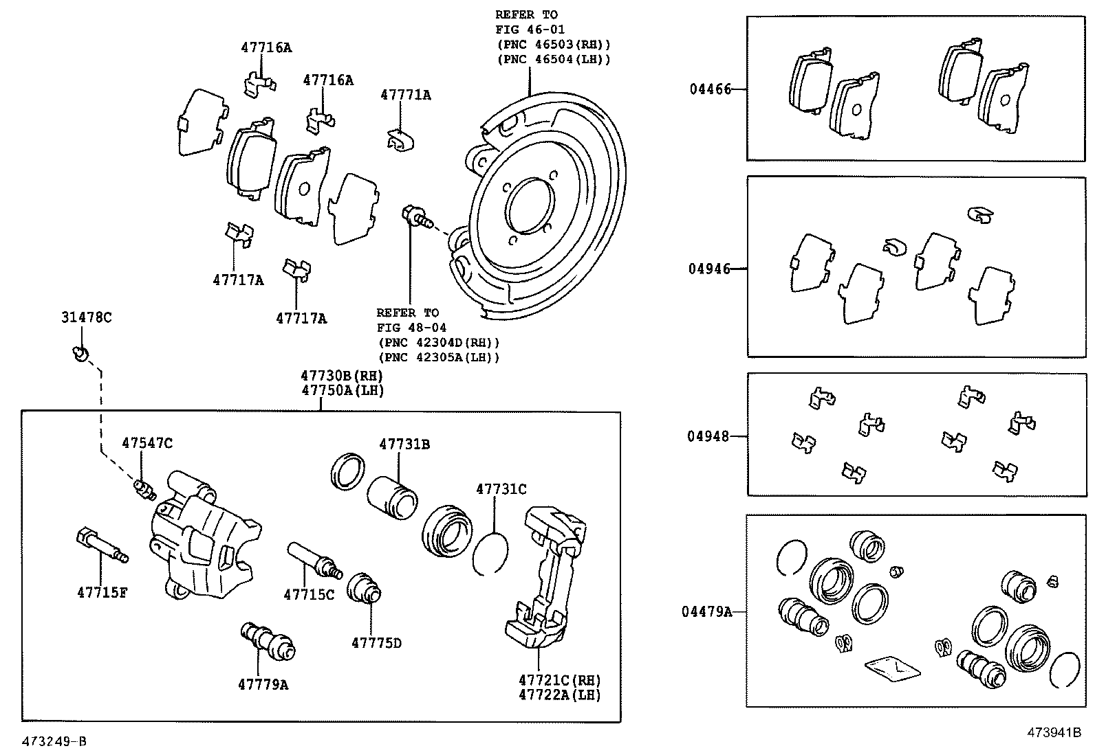 Toyota 04466-32040 PAD KIT, DISC BRAKE, REAR