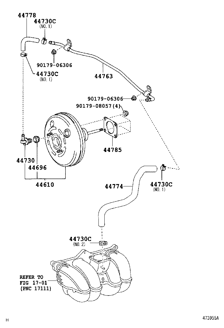 44774-60280 HOSE, UNION TO CONNECTOR TUBE product image