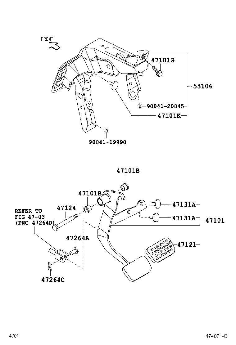 47110-B1010 PEDAL SUB-ASSY, BRAKE product image