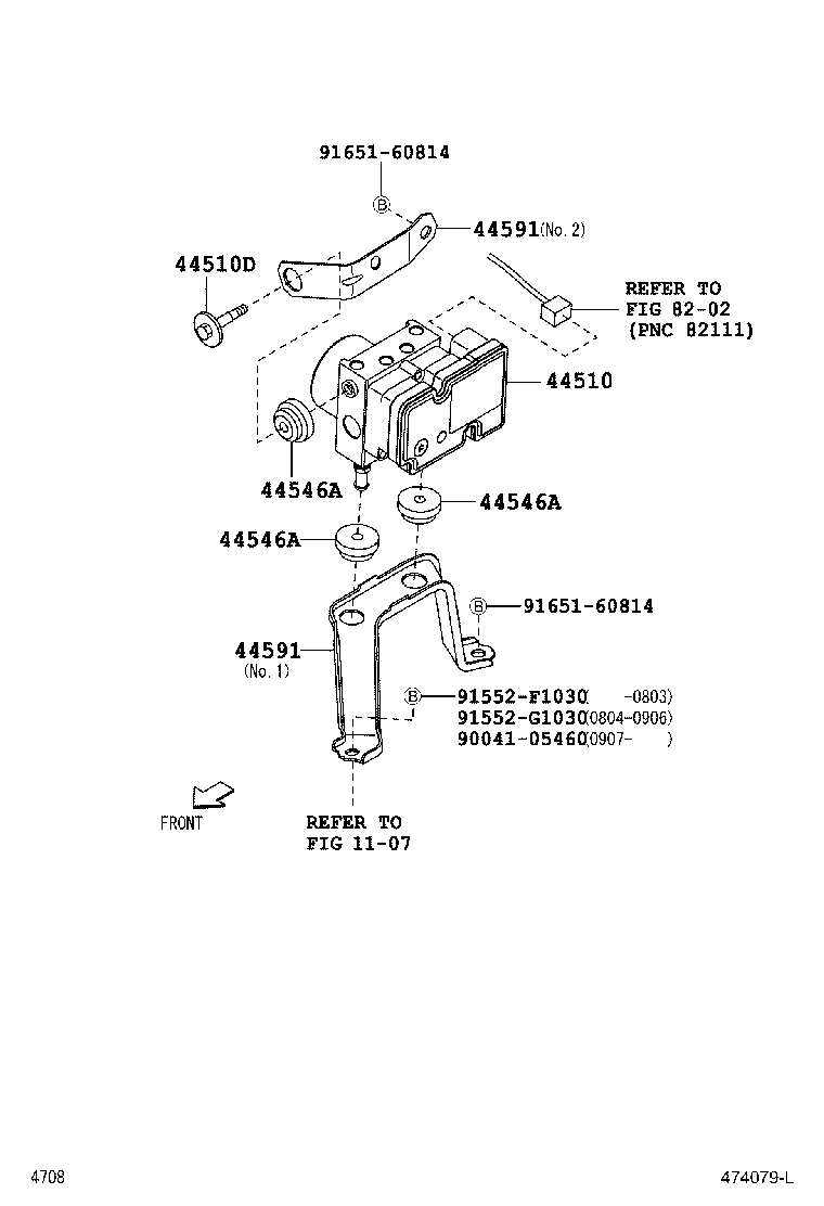 44591-B1020 BRACKET, BRAKE ACTUATOR, NO.1 product image