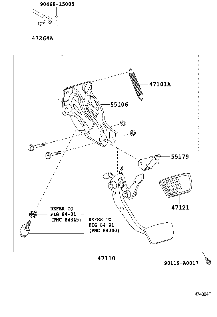 Toyota 90507-19006 SPRING(FOR BRAKE PEDAL RETURN)