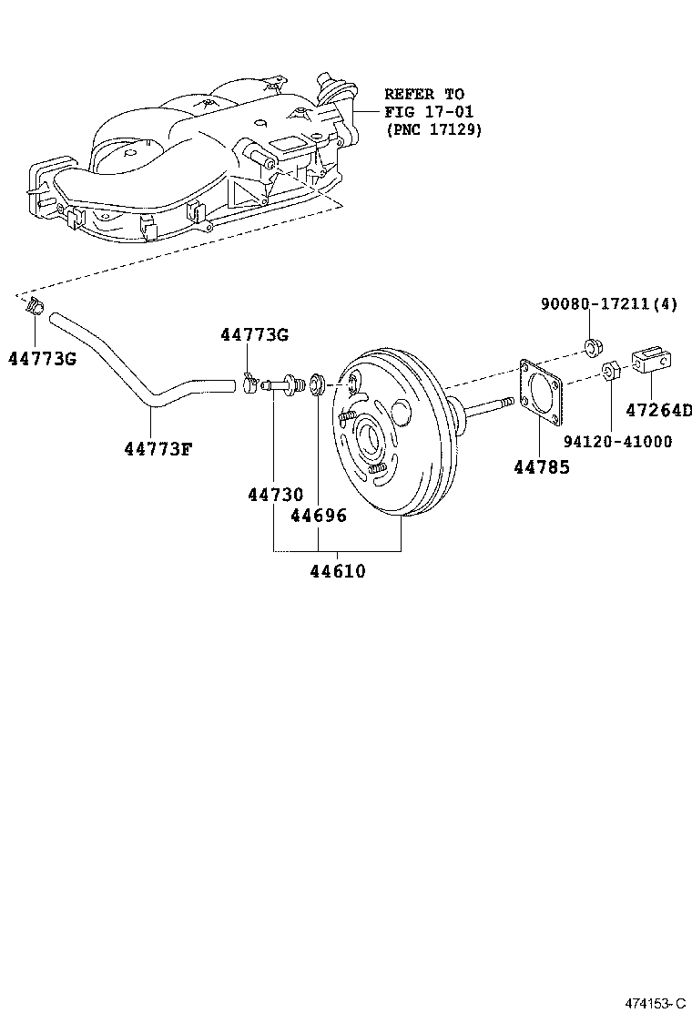 Toyota 44610-04161 BOOSTER ASSY, BRAKE