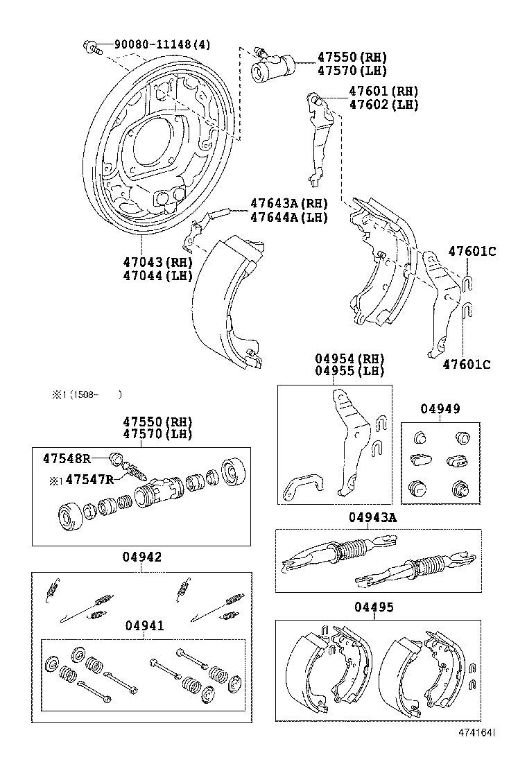 Toyota 47044-04030 PLATE SUB-ASSY, BRAKE BACKING, REAR LH
