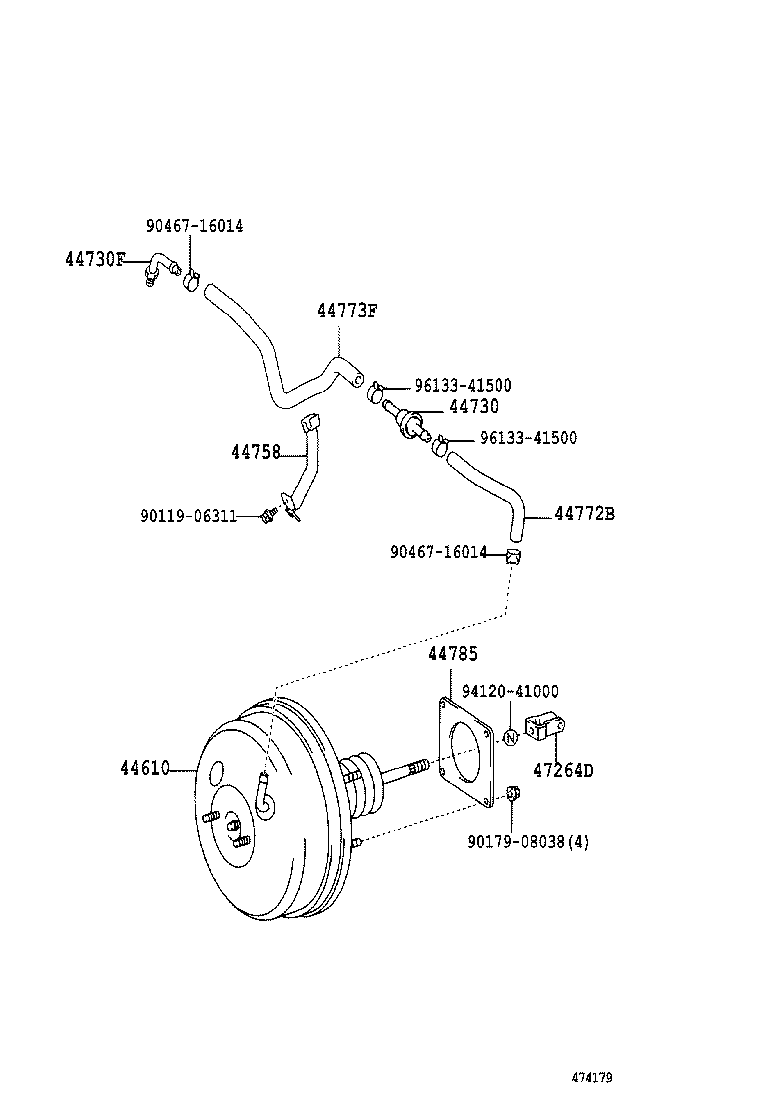 44610-06240 BOOSTER ASSY, BRAKE product image