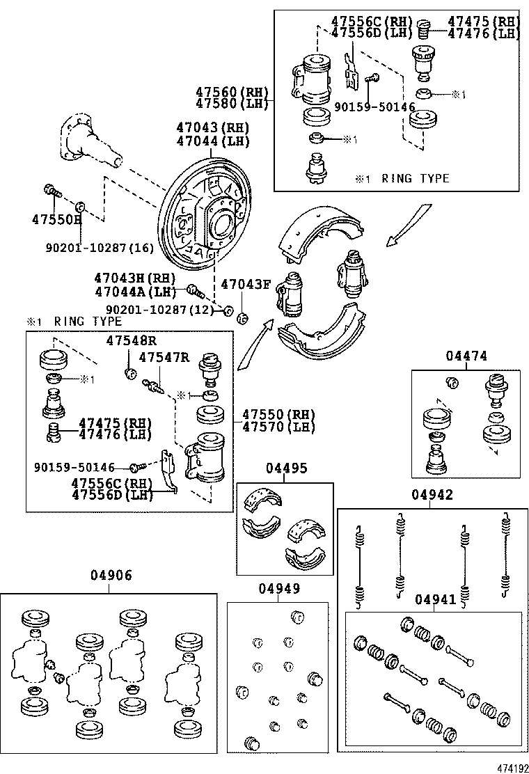 04906-36181 CUP KIT, REAR WHEEL CYLINDER product image