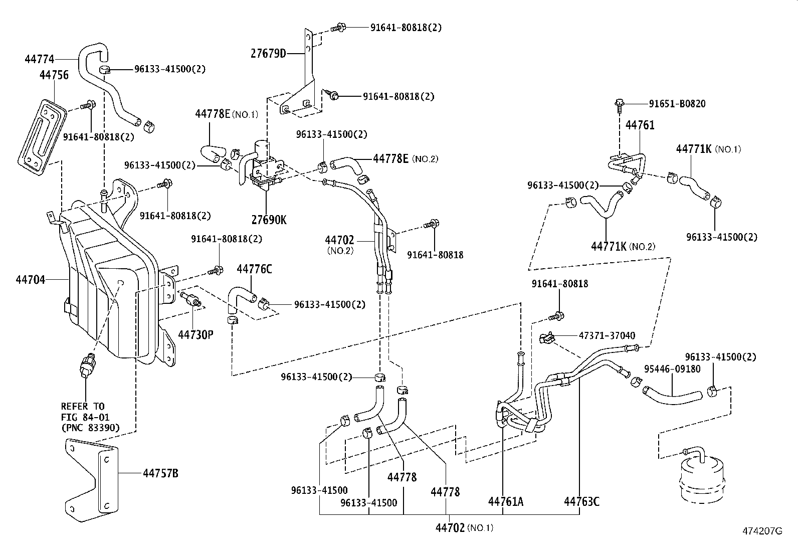 44762-37060 TUBE, TUBE CONNECTOR TO TUBE CONNECTOR product image