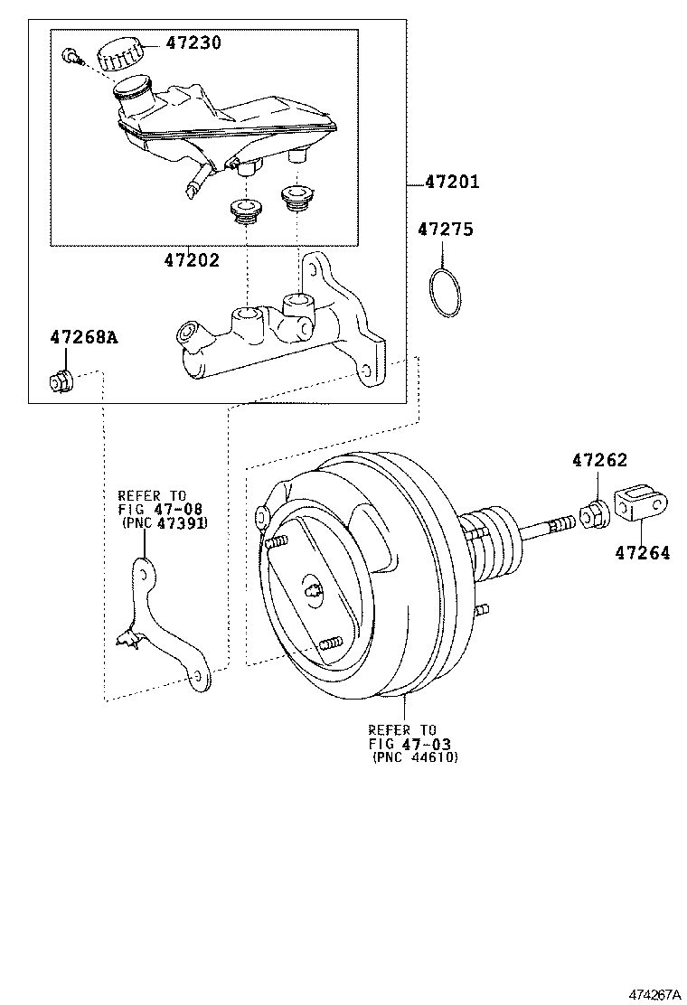 47230-02100 CAP ASSY, BRAKE MASTER CYLINDER RESERVOIR FILLER product image