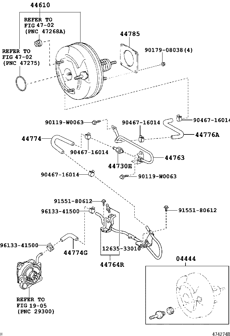 44750-02230 HOSE ASSY, VACUUM product image