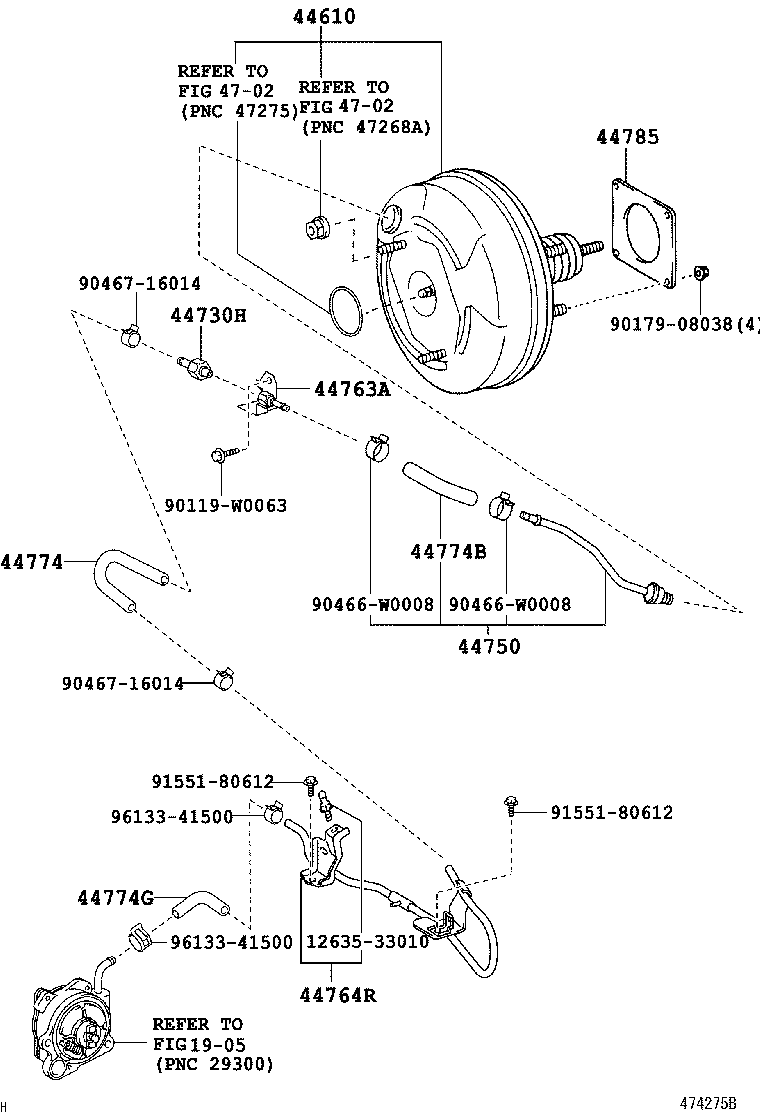 44750-02230 HOSE ASSY, VACUUM product image