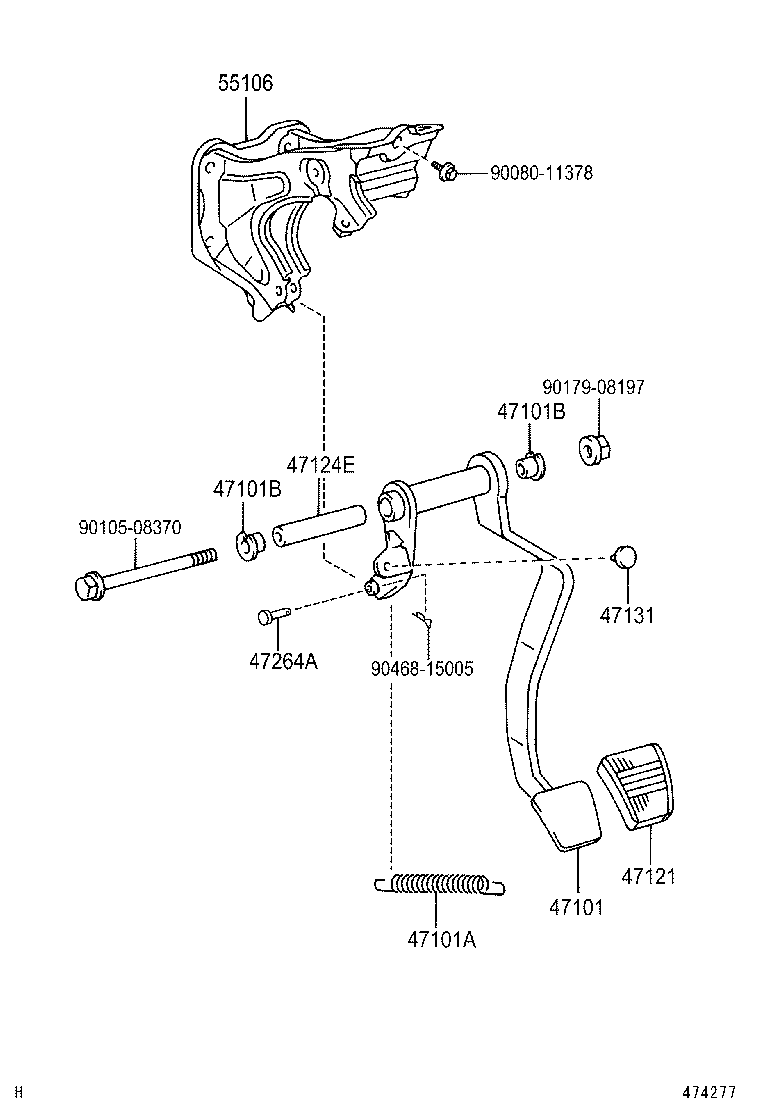47112-34010 LEVER, BRAKE PEDAL product image