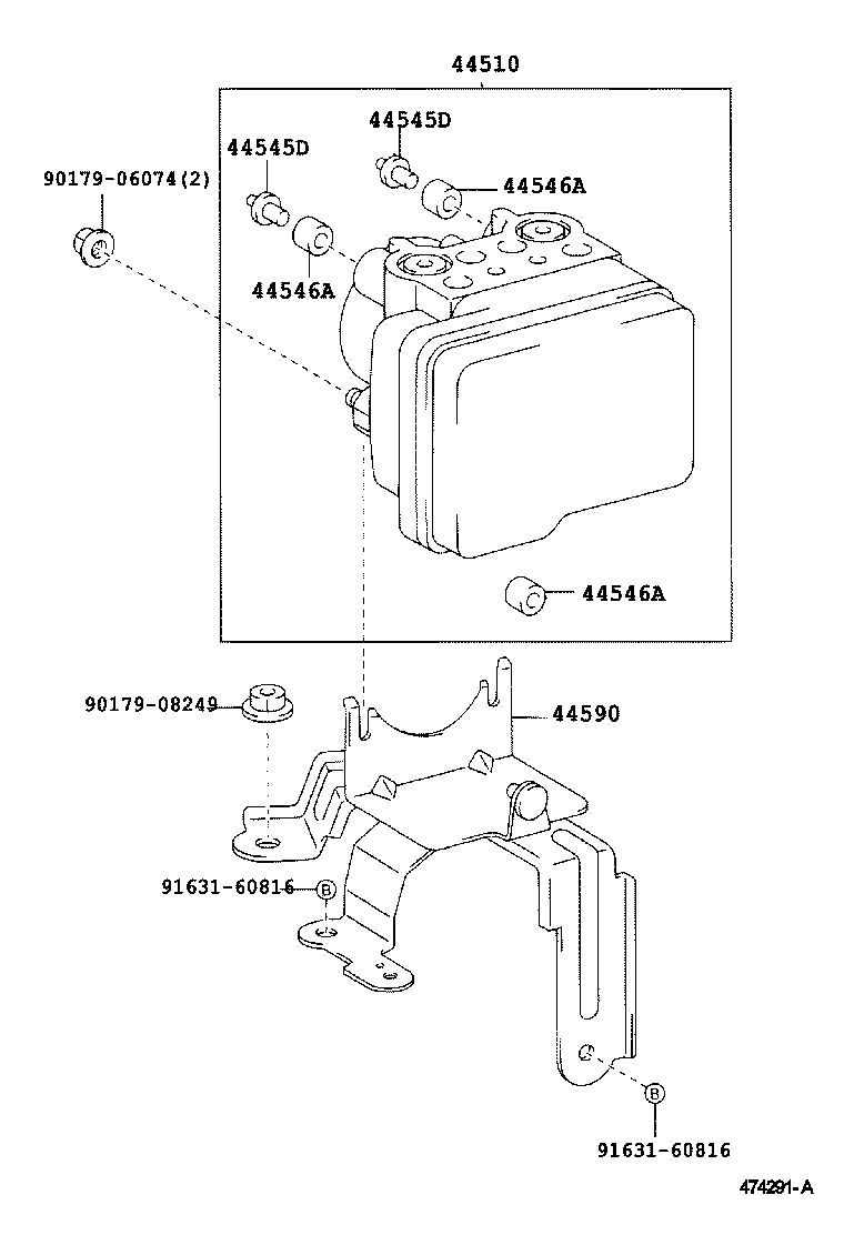 44590-68020 BRACKET ASSY, BRAKE ACTUATOR product image