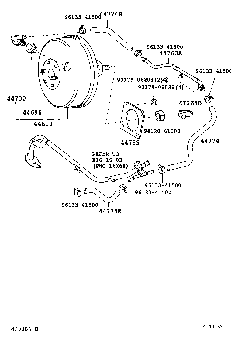 44774-44050 HOSE, UNION TO CONNECTOR TUBE product image