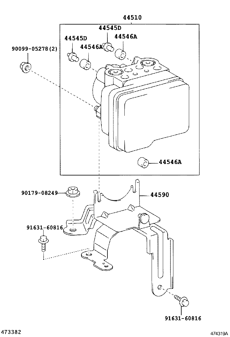 44590-44100 BRACKET ASSY, BRAKE ACTUATOR product image