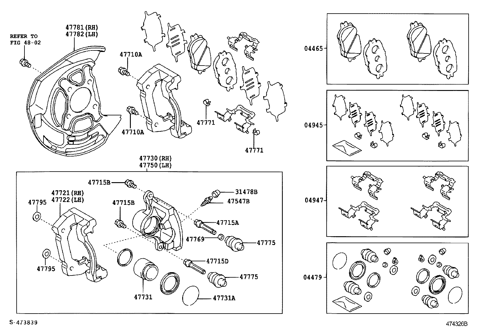 04465-30340 PAD KIT, DISC BRAKE, FRONT product image