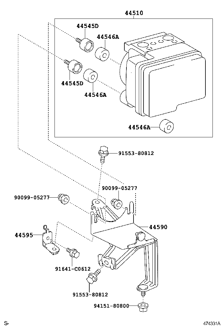 44590-22060 BRACKET ASSY, BRAKE ACTUATOR product image