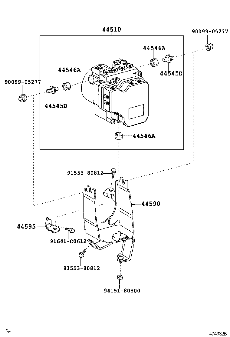 44590-22060 BRACKET ASSY, BRAKE ACTUATOR product image