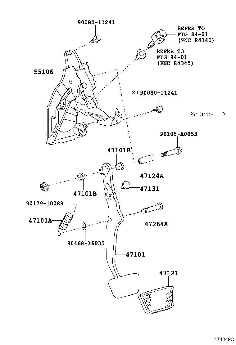 Toyota 90507-14056 SPRING(FOR BRAKE PEDAL RETURN)
