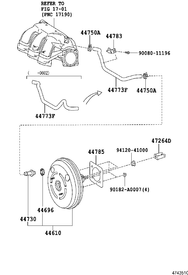 Toyota 44610-07130 BOOSTER ASSY, BRAKE