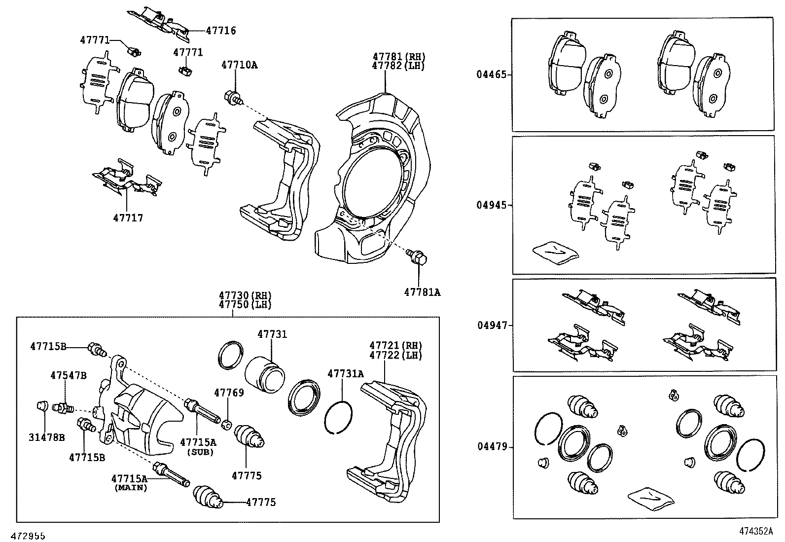04465-08030 PAD KIT, DISC BRAKE, FRONT product image