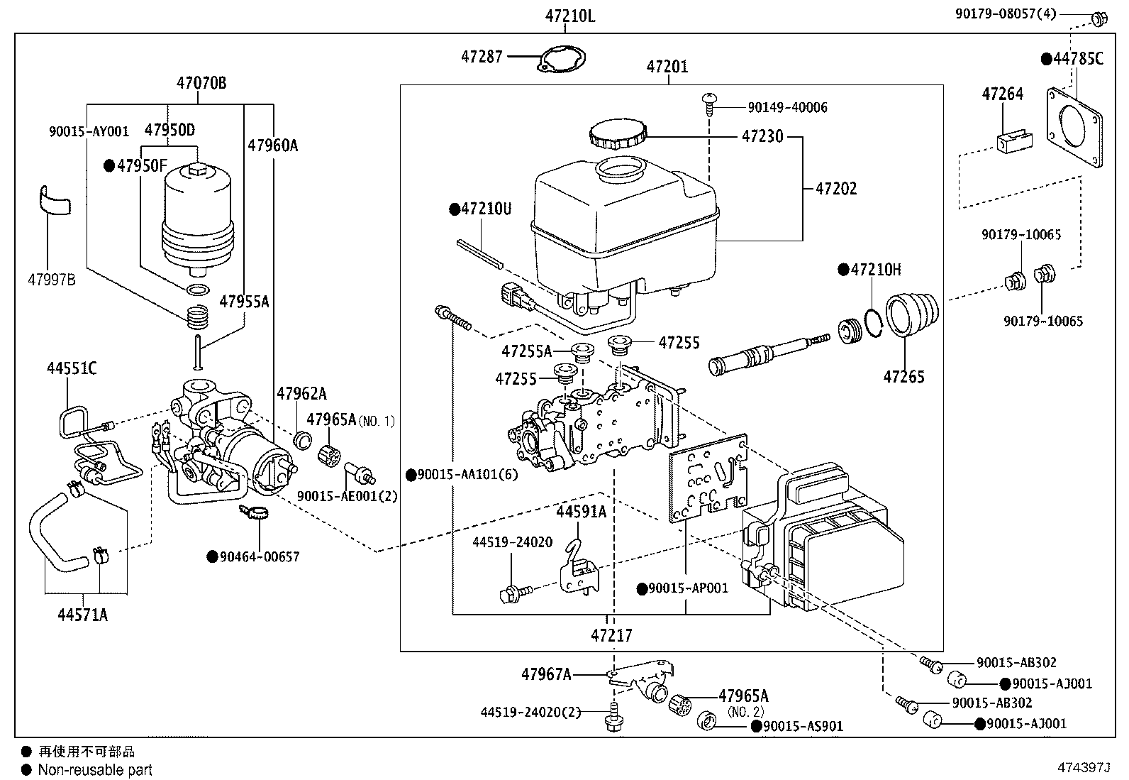47220-60180 RESERVOIR SUB-ASSY, BRAKE MASTER CYLINDER product image