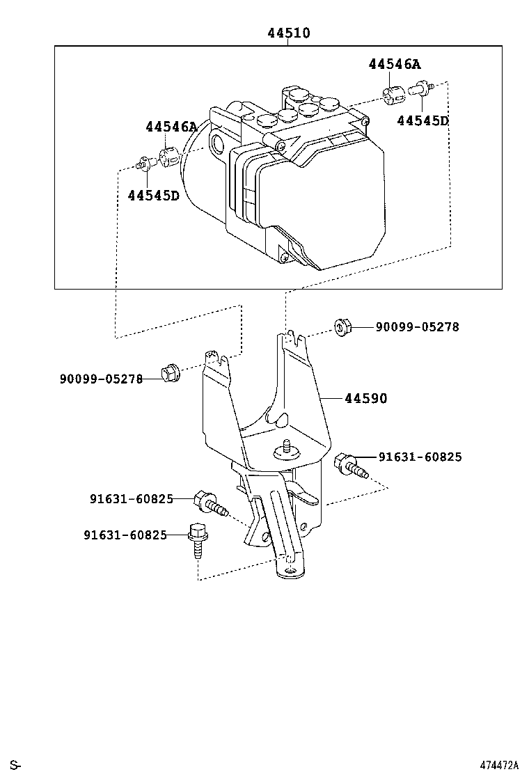 44590-52140 BRACKET ASSY, BRAKE ACTUATOR product image
