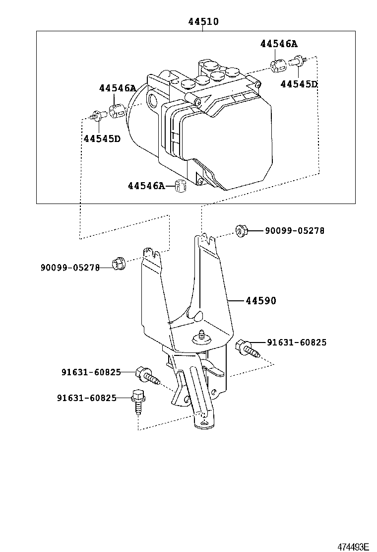 44590-52161 BRACKET ASSY, BRAKE ACTUATOR product image
