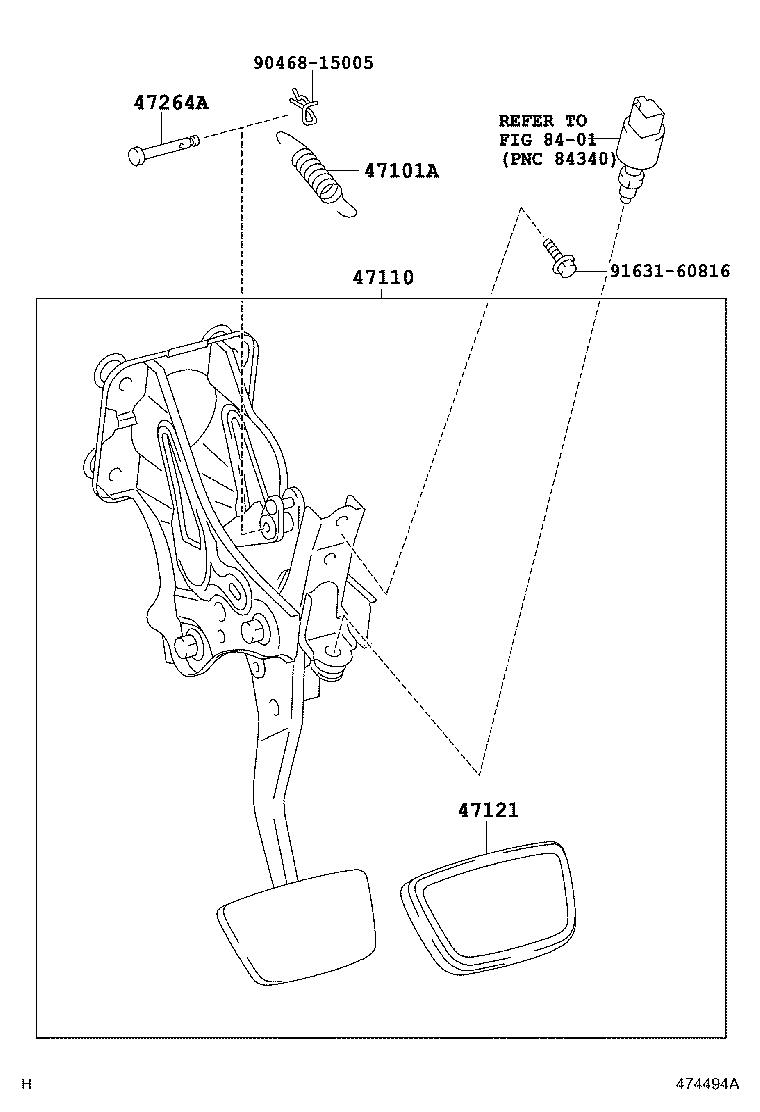 47110-0N021 SUPPORT ASSY, BRAKE PEDAL product image