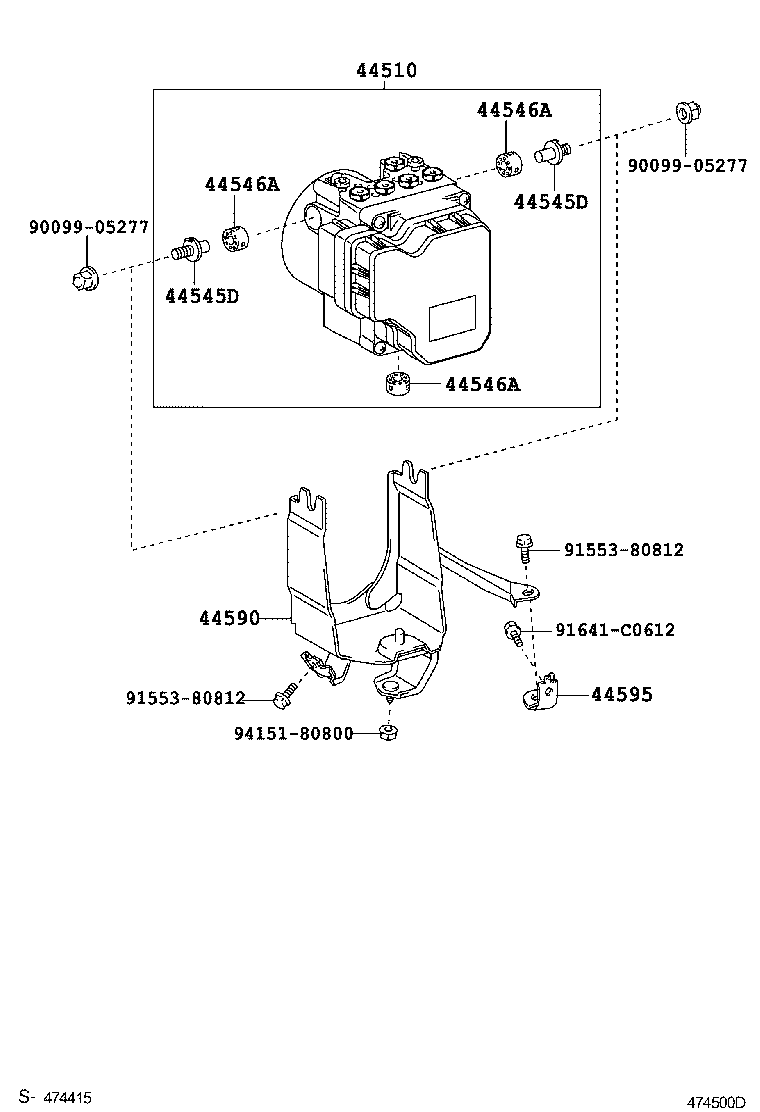 44590-0P010 BRACKET ASSY, BRAKE ACTUATOR product image