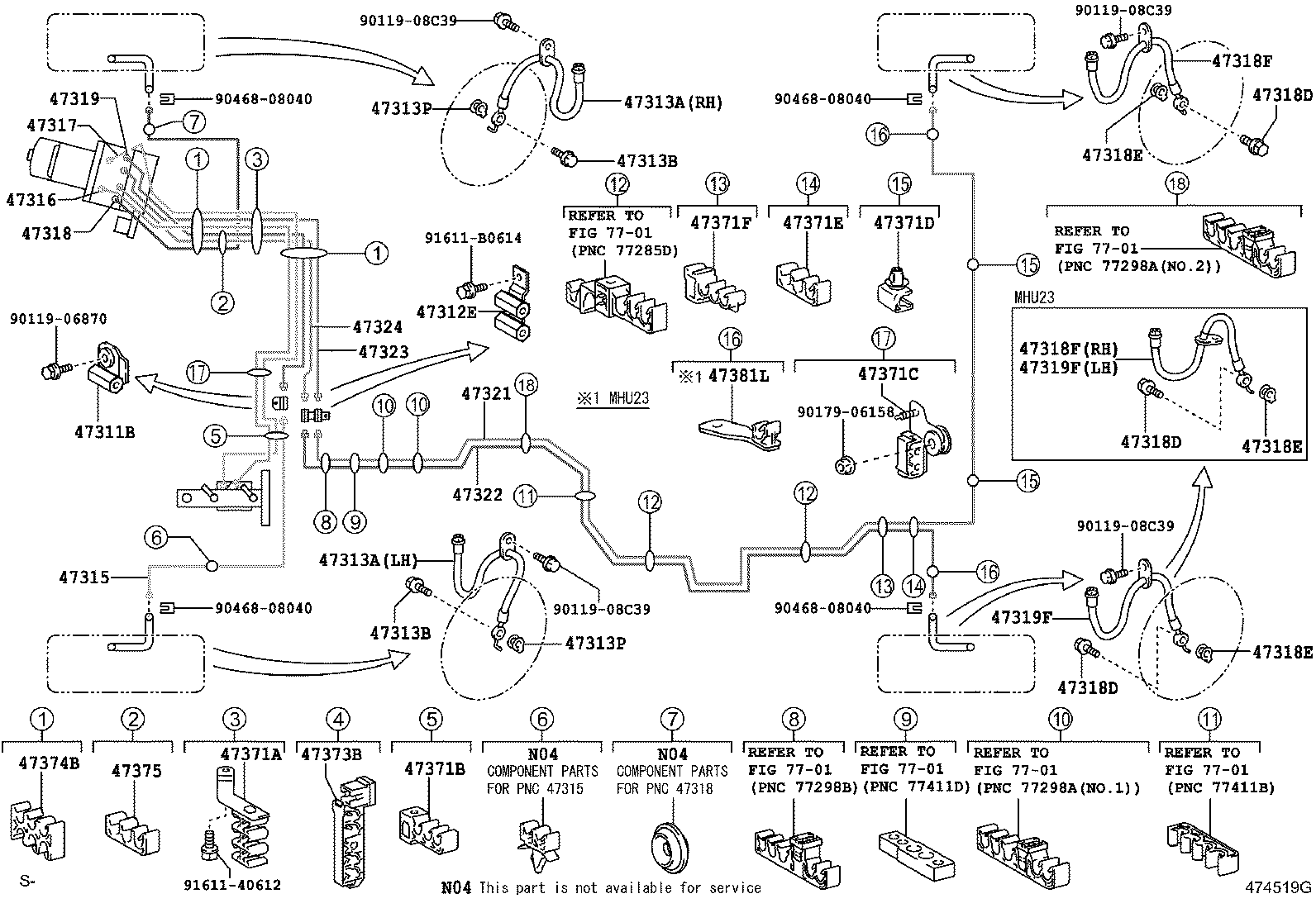 Toyota 44590-48140 BRACKET ASSY, BRAKE ACTUATOR