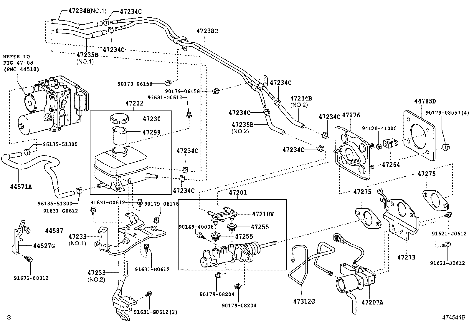 Toyota 44571-48080 HOSE, BRAKE ACTUATOR, NO.1
