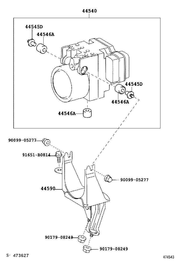 44590-50030 BRACKET ASSY, BRAKE ACTUATOR product image