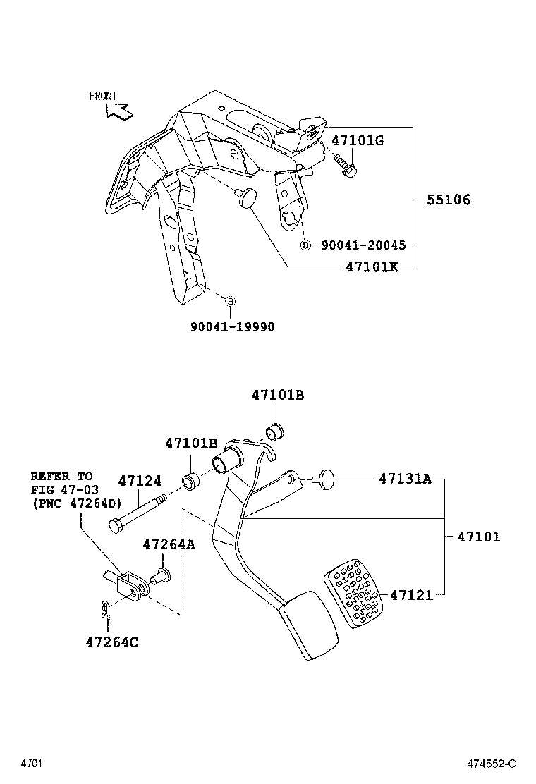 47110-B1010 PEDAL SUB-ASSY, BRAKE product image