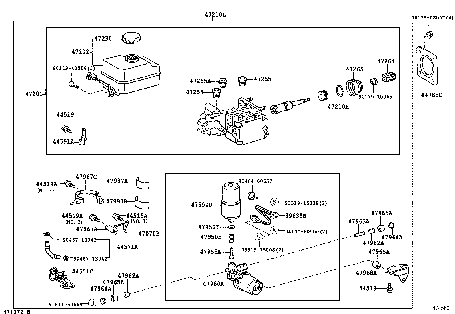 04493-60330 CYLINDER KIT, BRAKE MASTER product image
