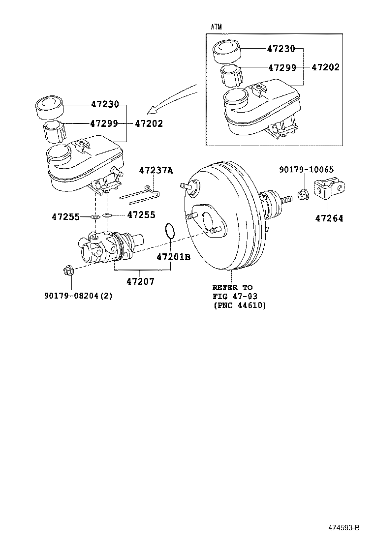 47220-52130 RESERVOIR SUB-ASSY, BRAKE MASTER CYLINDER product image