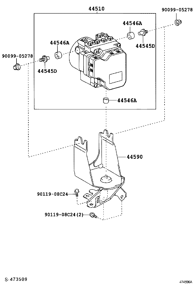 44590-52090 BRACKET ASSY, BRAKE ACTUATOR product image