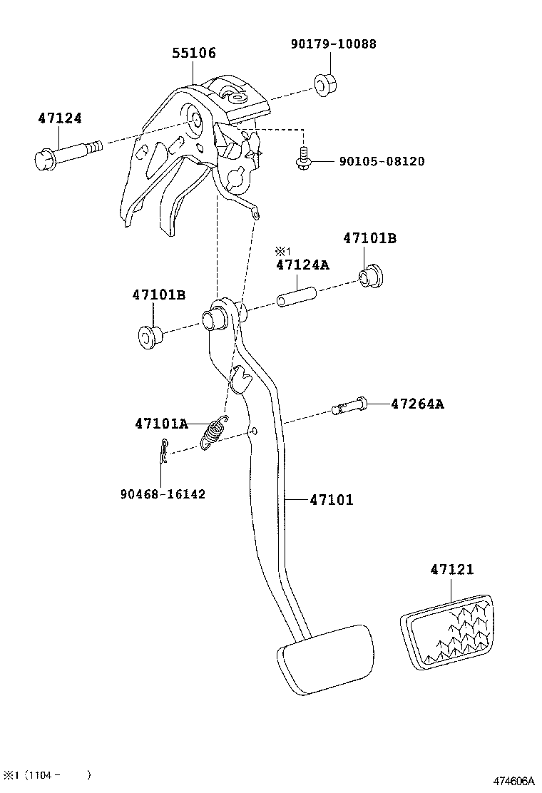 Toyota 90387-10003 COLLAR(FOR BRAKE PEDAL SHAFT)