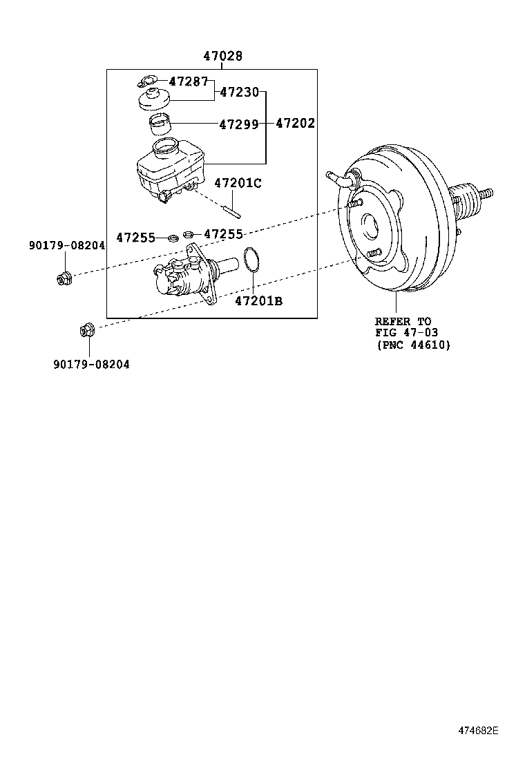 Toyota 47220-53080 RESERVOIR SUB-ASSY, BRAKE MASTER CYLINDER