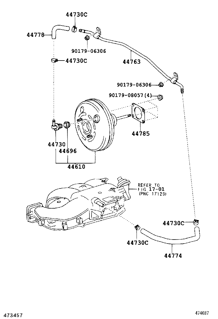 44774-60280 HOSE, UNION TO CONNECTOR TUBE product image