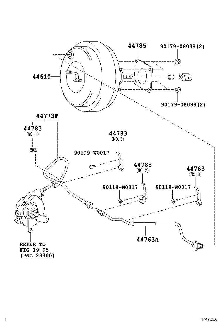 44750-05130 HOSE, UNION TO CHECK VALVE product image