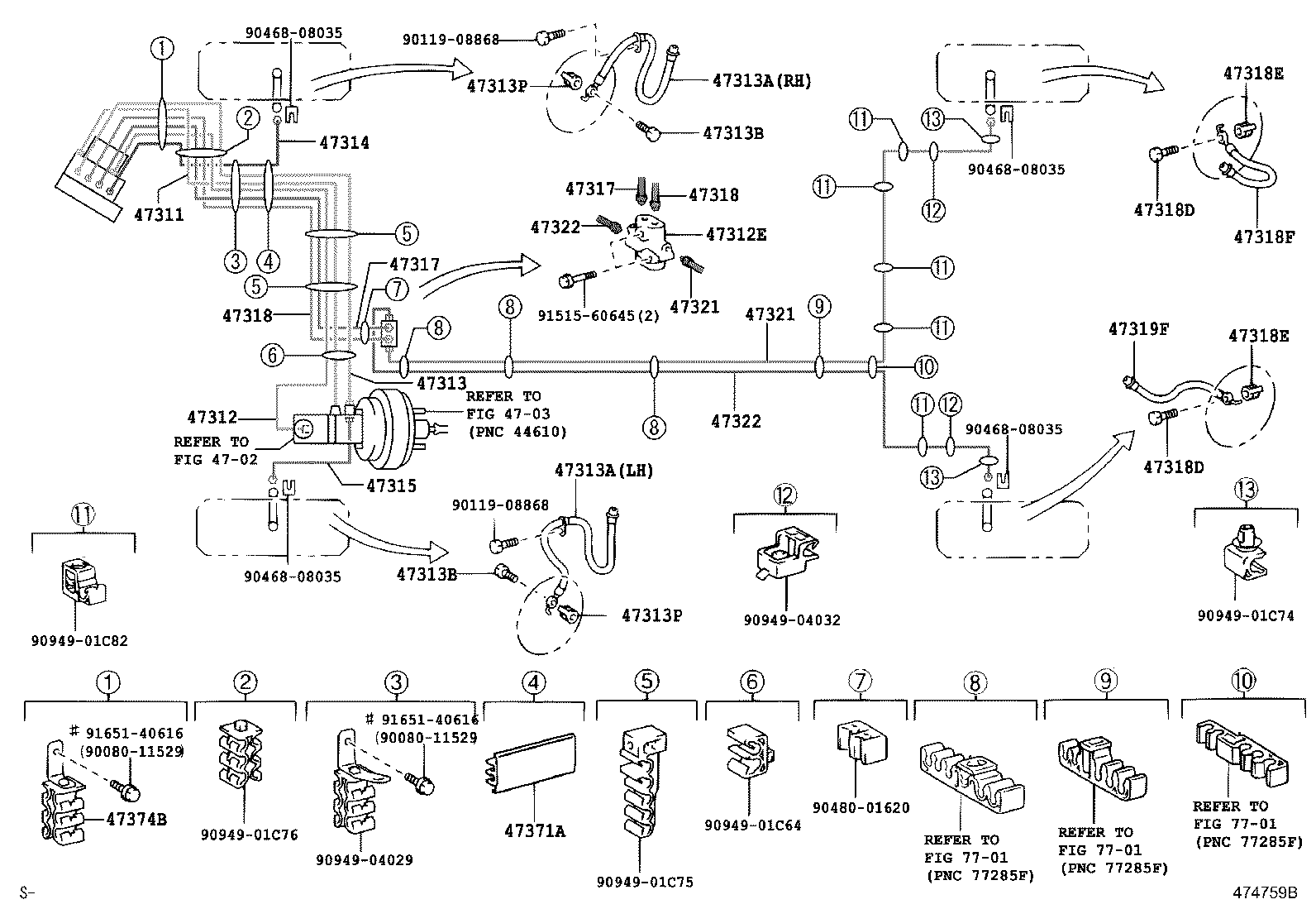 47311-0F020 TUBE, FRONT BRAKE, NO.1 product image